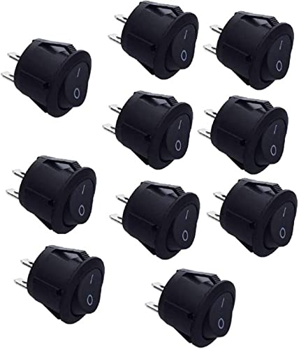 Power switch,rocker switch,Rocker Toggle Switch, Rocker Switch 10/5pcs 12v Round Rocker Switch von fwqnvSI