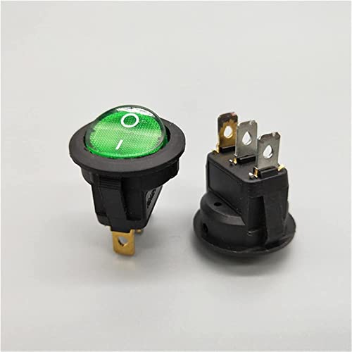 Power switch,rocker switch,Rocker Toggle Switch, Rocker Switch 20mm KCD1 Led Switch 20A 12V Light Power Switch Car Button Lights ON/Off 3pin Round Rocker Switch von fwqnvSI