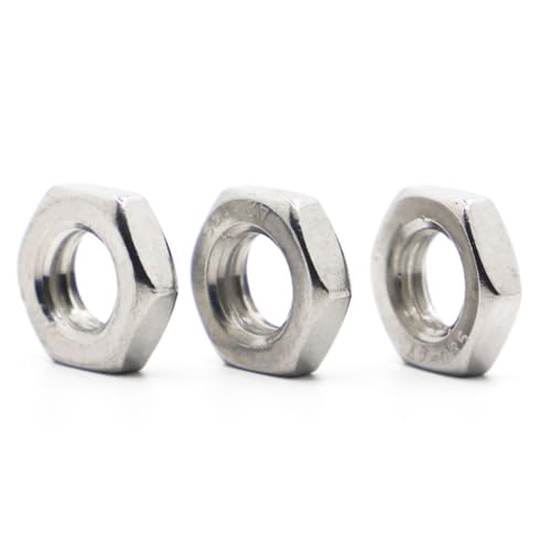 Sechskantmuttern, Muttern, Clipmuttern, Sechskantmutter 50 Stück M3 M4 M5 M6 M8 M10 M12 M14 M16 304 Edelstahl Sechskant-Sechskant-Dünnmutter((M14) von fwqnvSI