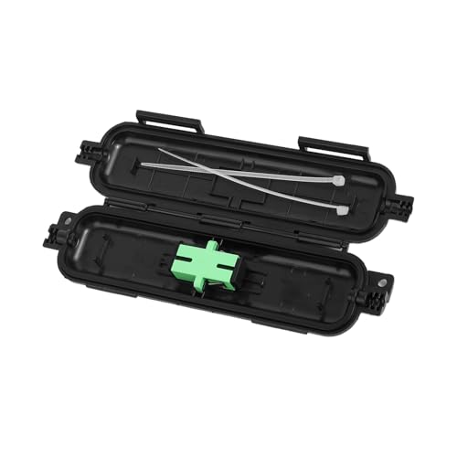 Wasserdichte Verbindungsbox aus optischen Fasern (1 Packung) mit 1 SC-APC-Koppler-Adapter – FTTH-Kabel-Schutzbox für Innen- und Außenbereich, Glasfaserverbindungsschutz von fyboptwu