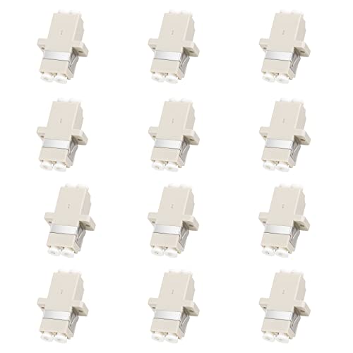 fyboptwu - 12 Stück LC Glasfaser-Koppler-Adapter LC auf LC Kupplung Duplex Multimode-Stecker LC-LC Buchse auf Buchse Duplex Multi-Mode-Adapter von fyboptwu