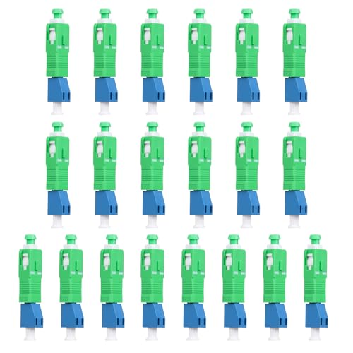 fyboptwu - 20 Stück Singlemode SC/APC Stecker auf LC/UPC Buchse Adapter 9/125um Hybrid Glasfaser Adapter SC APC Stecker auf LC UPC Buchse Adapter Anschluss fyboptwu - 20 Stück Singlemode SC/APC Stecker auf LC/UPC Buchse Adapter 9/125um Hybrid Glasfaser Adapter SC APC Stecker auf LC UPC Buchse Adapter Anschluss von fyboptwu