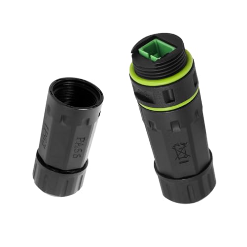 fyboptwu - IP68 wasserdichter SC auf SC Simplex Glasfaserkoppler – robuster SC-Glasfaserstecker für Kabelverlängerung, Patch- und Netzwerkverbindungen (schwarz, 1 Stück) von fyboptwu