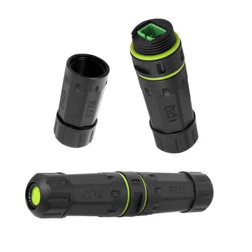 fyboptwu - IP68 wasserdichter SC auf SC Simplex Glasfaserkoppler – robuster SC-Glasfaserstecker für Kabelverlängerung, Patch- und Netzwerkverbindungen (schwarz, 2 Stück) von fyboptwu