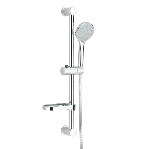 Duschstange mit Handbrause, 3 Funktionen, Multijet, Höhe 65 cm, Antikalk, Rostfrei von fyheast