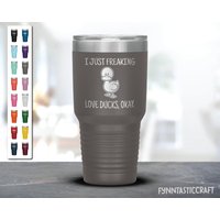 I Just Freaking Love Enten, Okay Becher, Enten Liebe Geschenke von fynntasticcraft