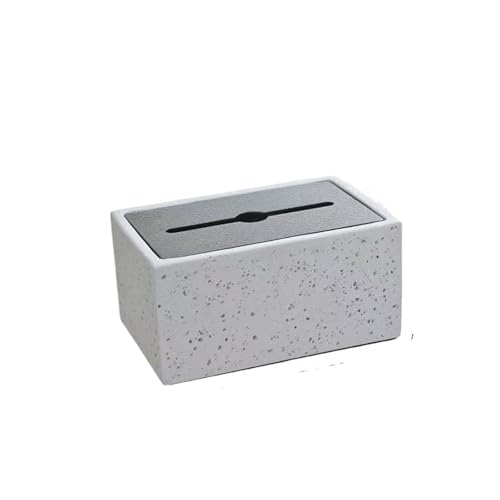 Taschentuchbox Kreative Zement-Tissue-Box for den Schreibtisch, hochwertiges Hotel, Homestay-Tissue-Box, dekorative Ornamente Taschentuchhalter(Grigio) von gC7aHx8