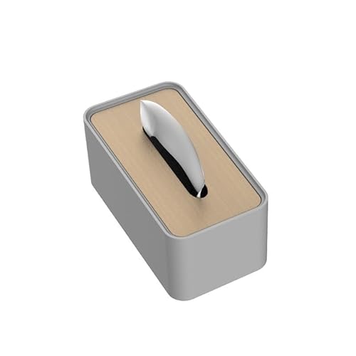 Taschentuchbox Moderne Edelstahl-Tissue-Box High-End-Desktop-Servietten-Gesichtsspender for Hotelbüro Taschentuchhalter(Dark Gray,Groß) von gC7aHx8