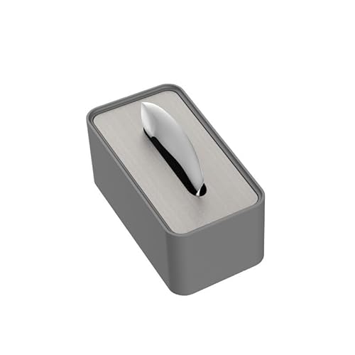 Taschentuchbox Moderner Taschentuchboxhalter aus Edelstahl, hochwertiger Desktop-Serviettenspender for das Gesicht, for Hotelbüros Taschentuchhalter(Dark Gray,Klein) von gC7aHx8