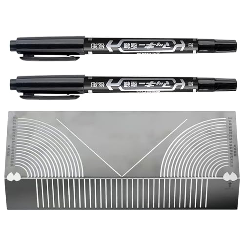 Winkel- und Bogenmarkierungswerkzeug, Adjustable Linear Arc Duals Purpose Scriber, Quadratisches Stahlrohrbiege-Markierungswerkzeug, Geeignet zum Messen, Markieren (Silber) von gQsskli