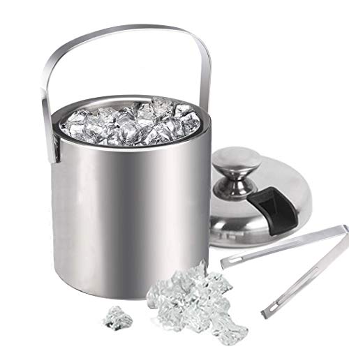 Eloklem Premium Eiseimer Doppelwandiger Isolierter Edelstahl sektkühler eiswürfelbehälter mit Deckel und Zange - Zur Aufbewahrung Von EIS Oder Flasche, 1.3 Liter Eloklem Premium Eiseimer Doppelwandiger Isolierter Edelstahl sektkühler eiswürfelbehälter mit Deckel und Zange - Zur Aufbewahrung Von EIS Oder Flasche, 1.3 Liter von gaak