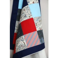 Moderner 32 X Zoll New York City Baby Quilt - Nyc Patchwork Mit Bio Sherpa Rücken Und Moda Stoffen. Autositz/Bauchzeit von gabasaurusrex