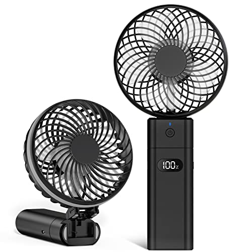 gabless Handventilator mit Powerbank 5200mAh, Ventilator klein faltbar, USB Handventilator mit Akku, Ventilator Mini tragbarer Tischventilator mit akku, 5 Stufen Ventilator leise für Büro gabless Handventilator mit Powerbank 5200mAh, Ventilator klein faltbar, USB Handventilator mit Akku, Ventilator Mini tragbarer Tischventilator mit akku, 5 Stufen Ventilator leise für Büro von gabless