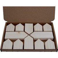 Holzhaus-Set Bestehend Aus 12 Holzhaus Rohlingen Zum Bemalen, Holz, Rohlinge, Diy Bastelset Für Kinder, Holzhäuser Deko, Weihnachtsdeko Holzhaus-Set Bestehend Aus 12 Holzhaus Rohlingen Zum Bemalen, Holz, Rohlinge, Diy Bastelset Für Kinder, Holzhäuser Deko, Weihnachtsdeko von gahatooWoodShop
