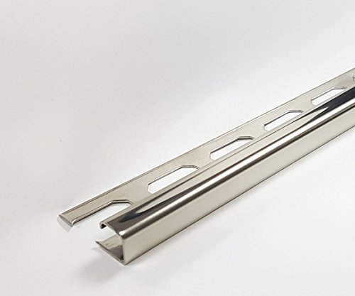 5 Stück á. 3m = 15 lfdm.Edelstahlschiene V2A natur 11mm Quadratprofil Fliesenprofil von galax
