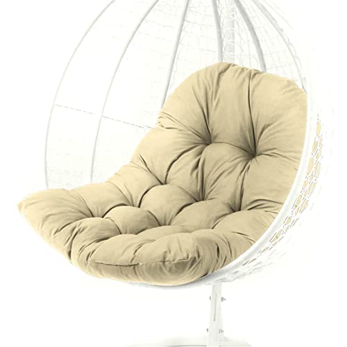 Kissen Für Eierstuhl, 120 * 80cm Hängesessel Kissen, Auflage Für Polyrattan/Rattan Hängeschaukel, Wasserdicht Und UV-beständig Sitzauflage Für Hängekorb -Runde Sitzkissen/Rückenkissen Für Hängesitz von galeyyu