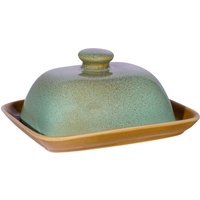 Butterdose Handbemalt Türkis von gallundzick