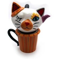 Handbemaltes Katzen „Tea For One" Set - Dolomit-Keramik, Unikat Tee-Set Handbemaltes Katzen „Tea For One" Set - Dolomit-Keramik, Unikat Tee-Set von gallundzick