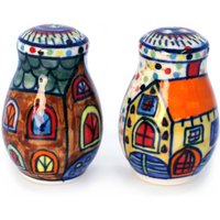 Salz - Und Pfefferstreuer Keramik Handbemalt Stadtmotiv von gallundzick