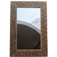 Wandspiegel Mangoholz - Natural Wood Mirror | 60×40 cm Rustikaler Flur-Deko-Spiegel von gallundzick