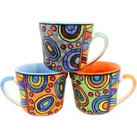 xl Kaffeetassen Bunt Mit Kringelmuster xl Kaffeetassen Bunt Mit Kringelmuster von gallundzick
