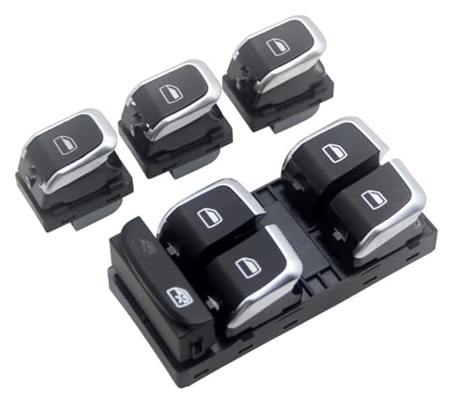 Fensterschalter Vorne Links Kompatibel mit A4 Kompatibel mit S4 Kompatibel mit Q5 Kompatibel mit B8 Kompatibel mit Allroad Chrom Seite Elektrische Master Fenster Control Button Schalter von gangxiao