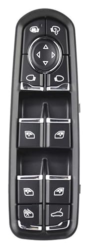Fensterschalter Vorne Links Kompatibel mit P&orsche Kompatibel mit Panamera Kompatibel mit Cayenne Kompatibel mit Macan 2010-2018 Power Passenger Driver Fensterkonsole Auto-Druckknopfschalter von gangxiao