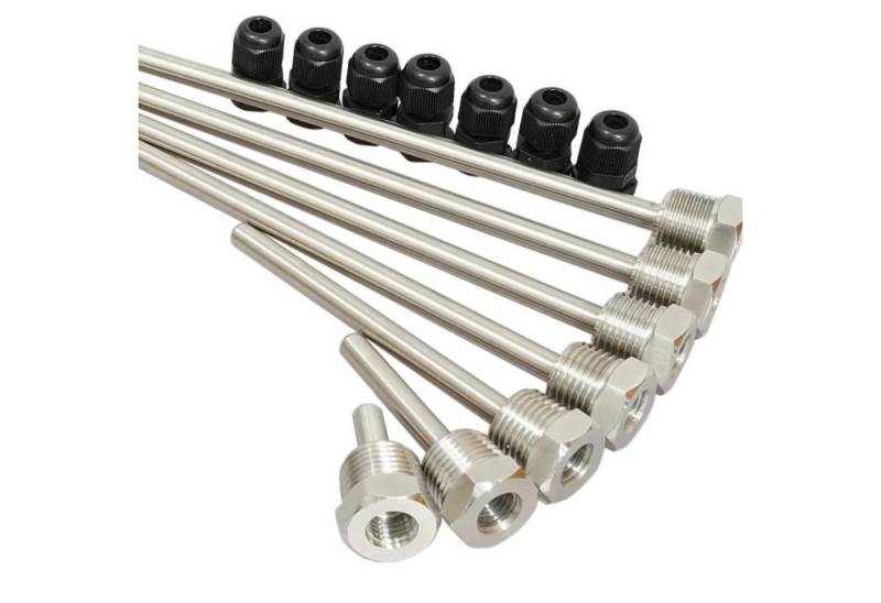ganz24 Schrauben- und Dübel-Set Edelstahl Tauchhülse mit Kabelverschraubung in 50/100/150/200mm von ganz24