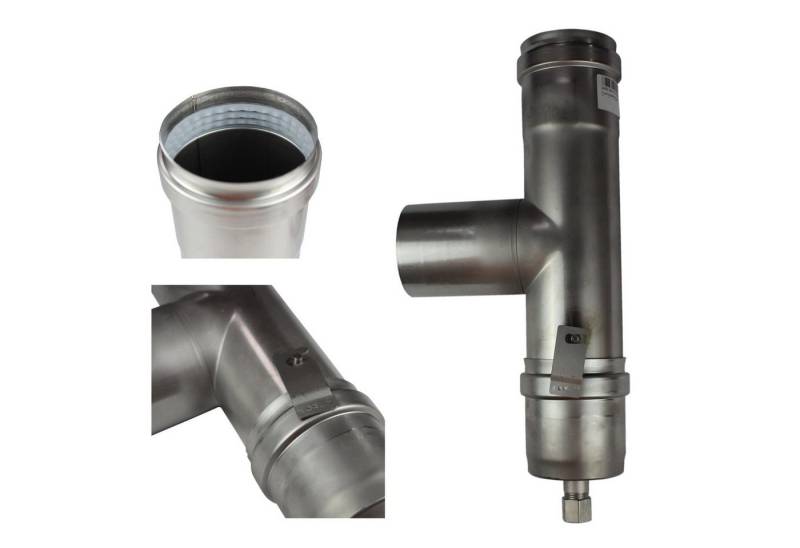 ganz24 Schrauben- und Dübel-Set Feuerungsanschluss Ø80mm, 90° druckdicht + Verschlussschraube 1/2" von ganz24
