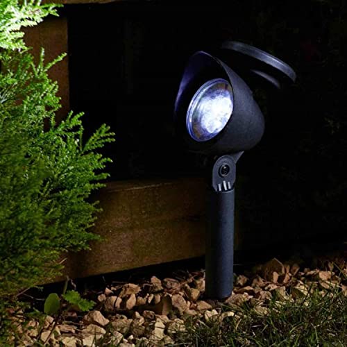 Garden Mile 4x LED-Spot-Licht, solarbetriebene Gartenleuchten für den Außenbereich, vollständig wasserdichte Solar-Pfahlleuchten für Garten, Terrasse, Wegbeleuchtung von garden mile