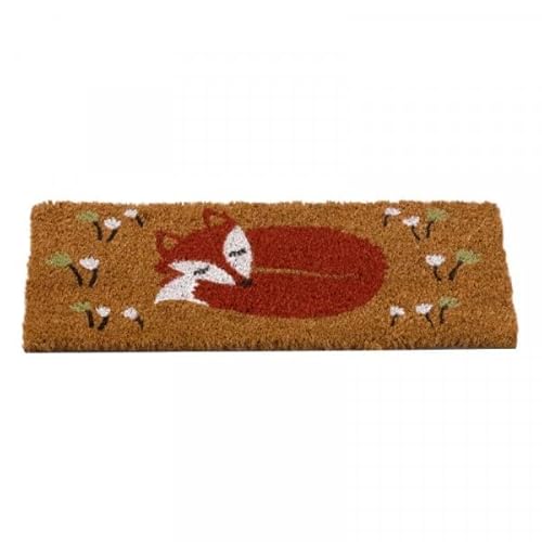 Garden Mile Fußmatte, natürliche Optik, rutschfest, PVC-Rückseite, sicher, rutschfest, für drinnen und draußen, bunt, strapazierfähig (Fuchs hohl) von garden mile