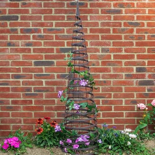 Garden Mile Großer künstlicher Rattan-Obelisk, 1,5 m, robuste Stützstruktur, stark für Rosen, Kletterpflanzen, Gartendekoration, dekorative Outdoor-Bepflanzung, Blumen, Trailing Plants Decor von garden mile