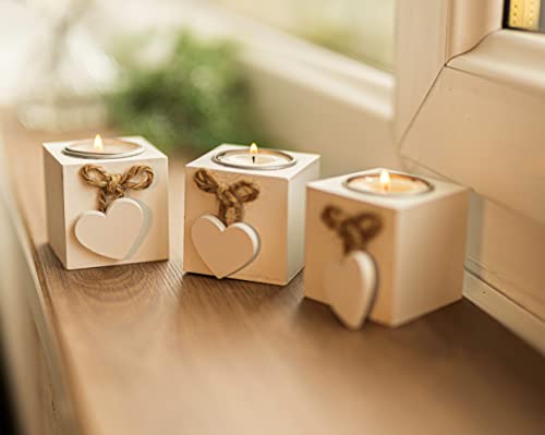 Homezone 3er Pack Weiß Holz Liebe Herz Box Shabby Chic Teelicht Kerze Halterungen Rustikale Wohndeko Weihnachten Tisch TAFELAUSATZ, modern 3 x Teelicht Candleabra Hochzeit Tisch Tafelausatz Homezone 3er Pack Weiß Holz Liebe Herz Box Shabby Chic Teelicht Kerze Halterungen Rustikale Wohndeko Weihnachten Tisch TAFELAUSATZ, modern 3 x Teelicht Candleabra Hochzeit Tisch Tafelausatz von garden mile