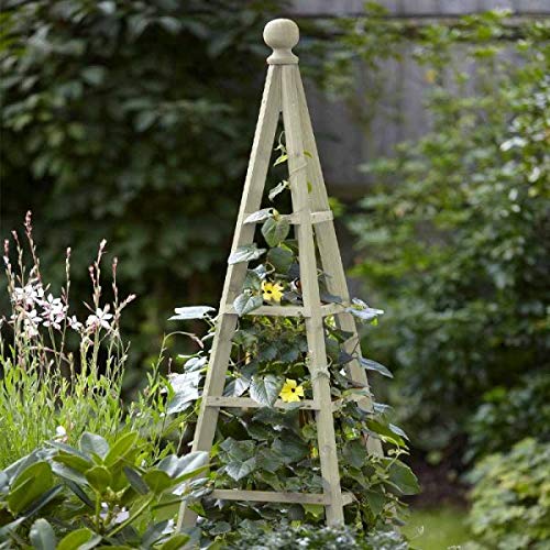 garden mile® Obelisk für den Garten, robust, robust, röhrenförmig, für Rosen, Kletterpflanzen, Stützstruktur, Gartendekoration von garden mile