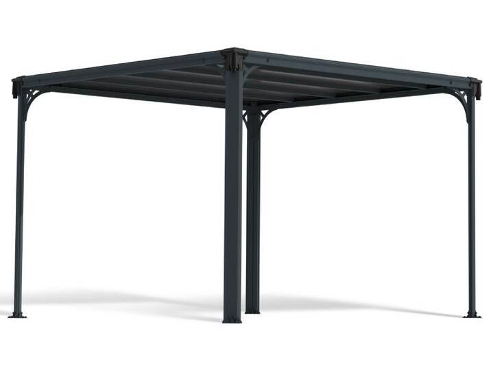 Gartenpavillon aus Aluminium Milano Palram - Canopia 3 x 3 m Heat Block anthrazit von gardenway