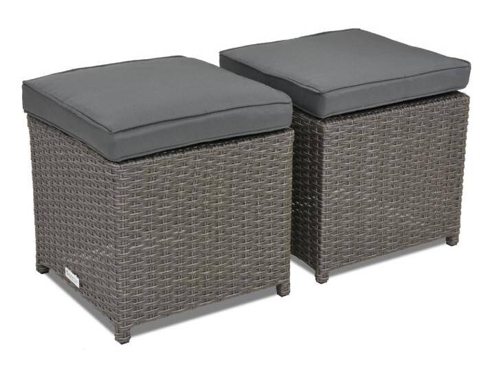 Monaco Garden Point anthrazit technorattan pouffe - Satz von 2 Stück von gardenway