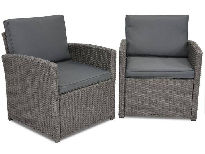 Monaco Garden Point anthrazitfarbener Technorattan-Sessel - 2er-Set Monaco Garden Point anthrazitfarbener Technorattan-Sessel - 2er-Set von gardenway