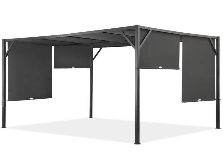 Pergola aus Metall Santorini 4 x 4m anthrazit Garden Point von gardenway