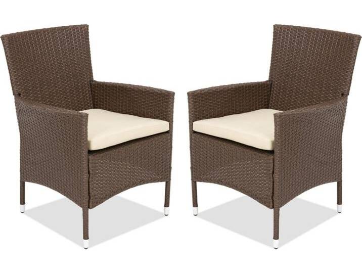 Polrattan Stuhl Grenada Garden Point braun - 2er-Set von gardenway