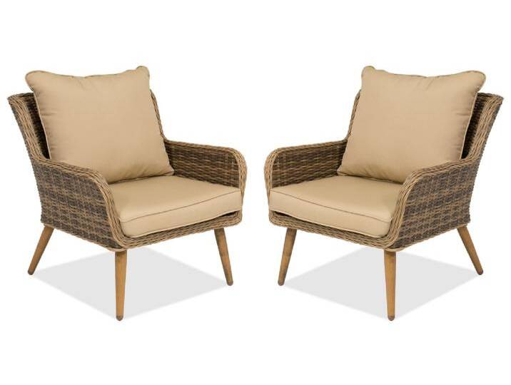 Technorattan-Sessel Bilbao Garden Point braun - 2er Set Technorattan-Sessel Bilbao Garden Point braun - 2er Set von gardenway