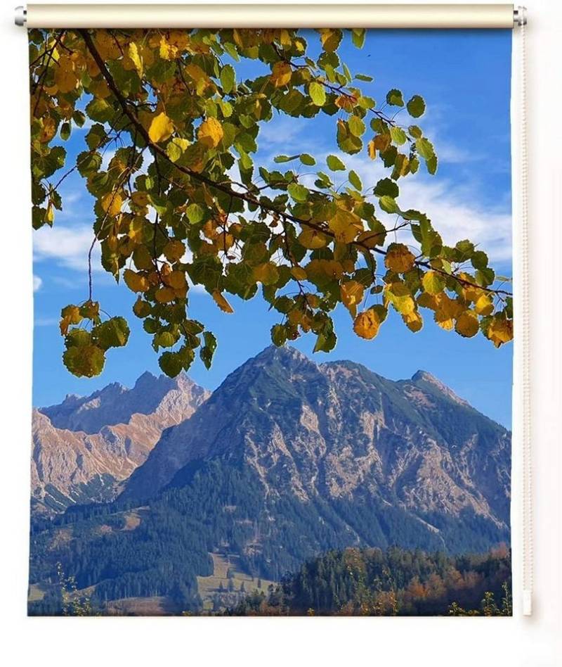 Rollo Rollo Herbst in den Bergen - Sommerrollo - klemmen oder schrauben, gardinen-for-life, Klemmfix von gardinen-for-life