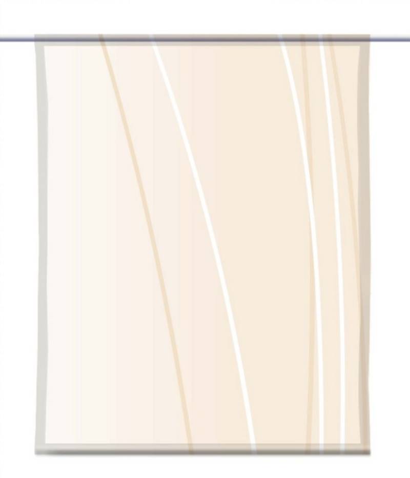 gardinen-for-life Scheibengardine Linea beige dark rechts eckig Scheibenhänger - B-line von gardinen-for-life