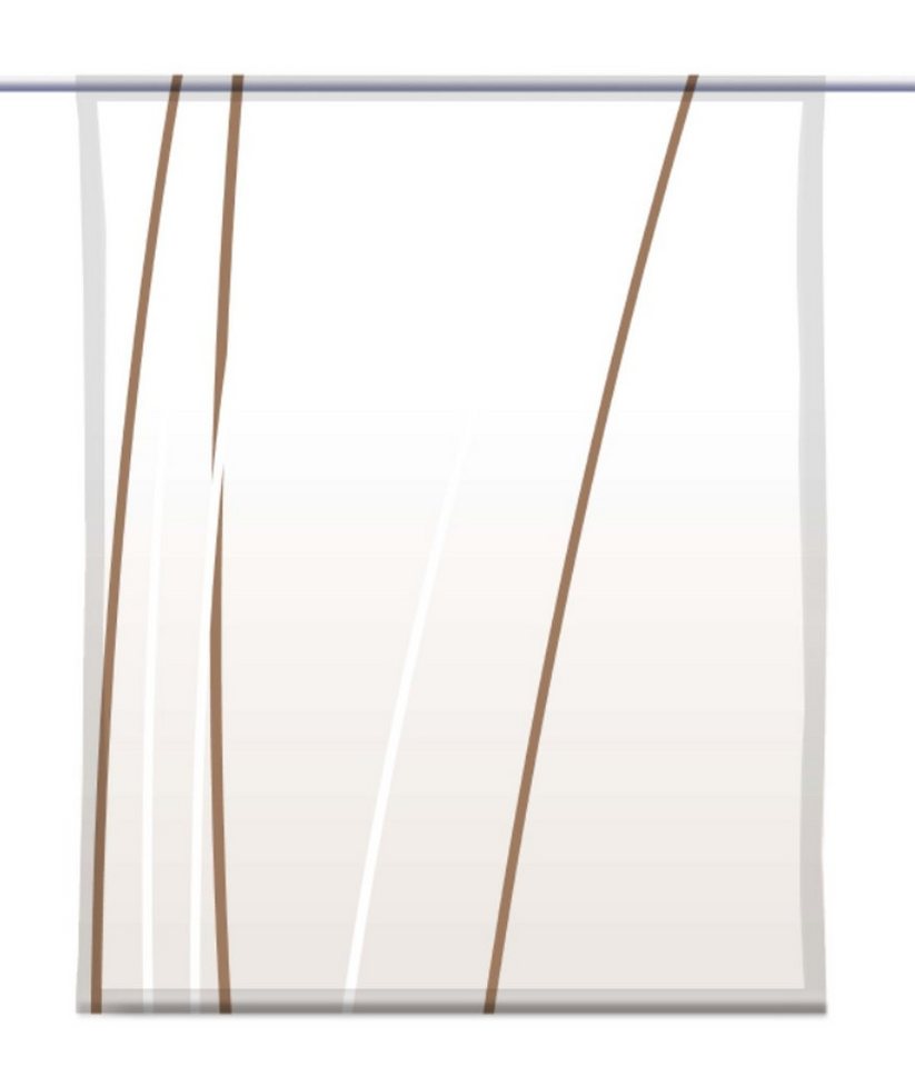 gardinen-for-life Scheibengardine Linea cappuccino up dark Scheibenhänger eckig - B-line von gardinen-for-life