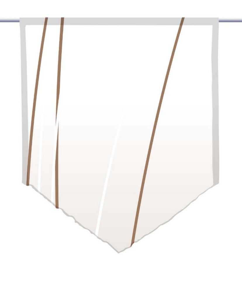 gardinen-for-life Scheibengardine Linea cappuccino up dark Scheibenhänger spitz gardinen-for-life Scheibengardine Linea cappuccino up dark Scheibenhänger spitz von gardinen-for-life