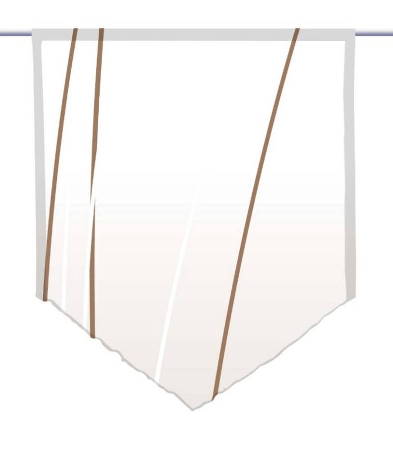 gardinen-for-life Scheibengardine Linea cappuccino up dark Scheibenhänger spitz von gardinen-for-life