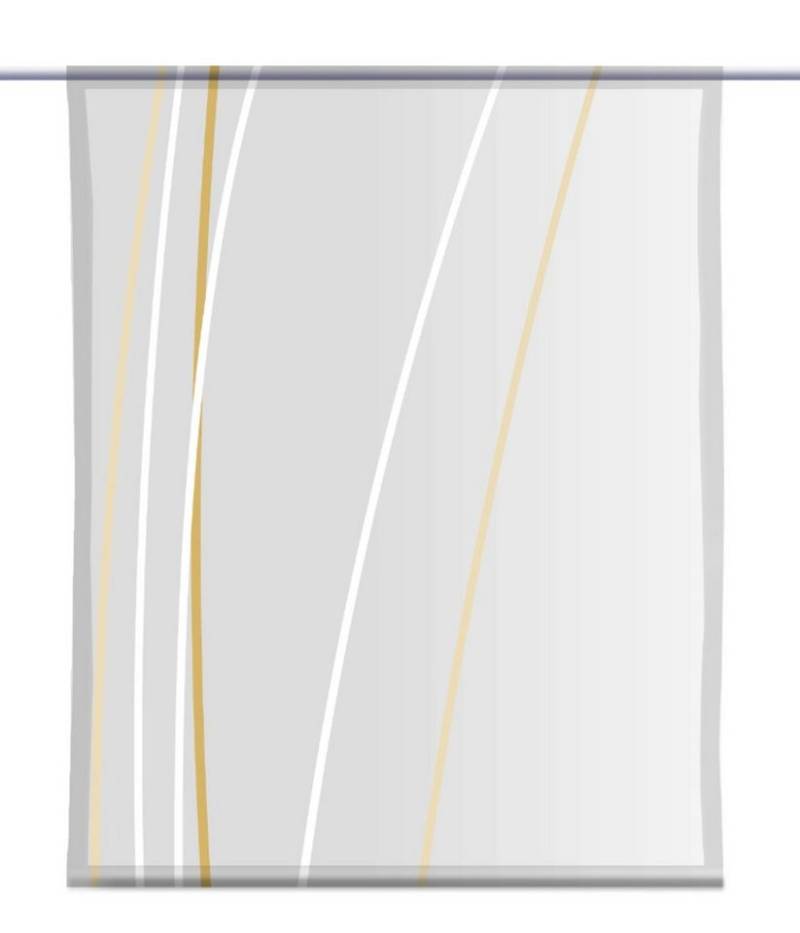 gardinen-for-life Scheibengardine Linea greygold vario dark links Scheibenhänger eckig - B-line von gardinen-for-life
