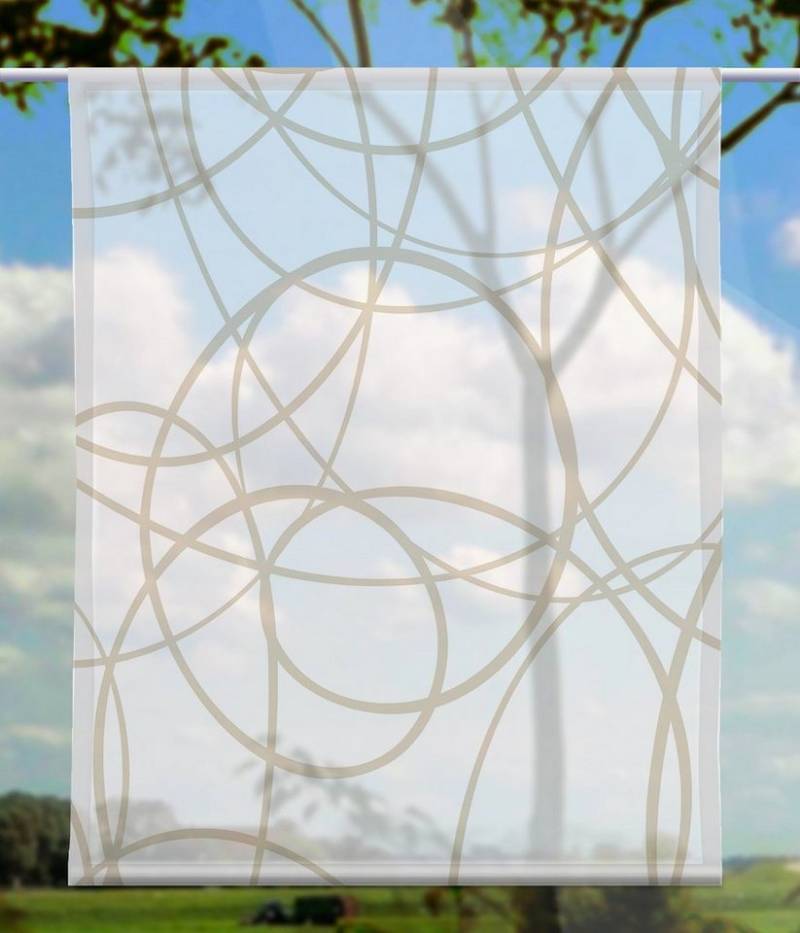 gardinen-for-life Scheibengardine Moderna circle tone – Scheibenhänger eckig - B-line von gardinen-for-life