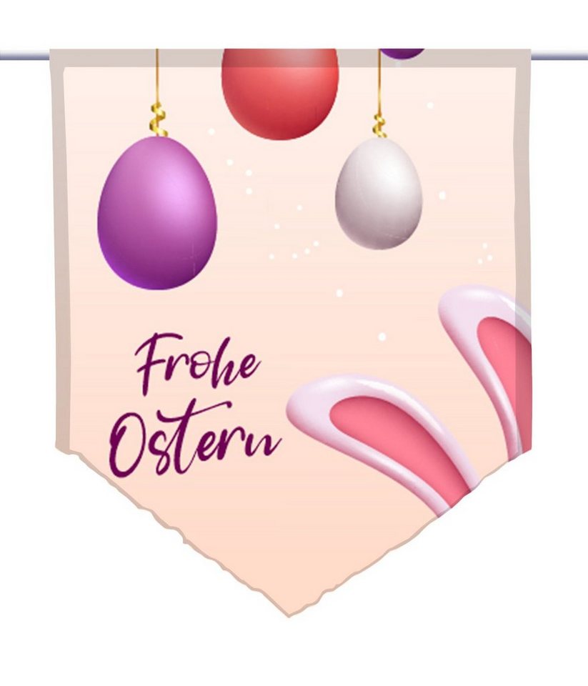 Scheibengardine Ostern in rosa - spitzer Scheibenhänger, gardinen-for-life von gardinen-for-life