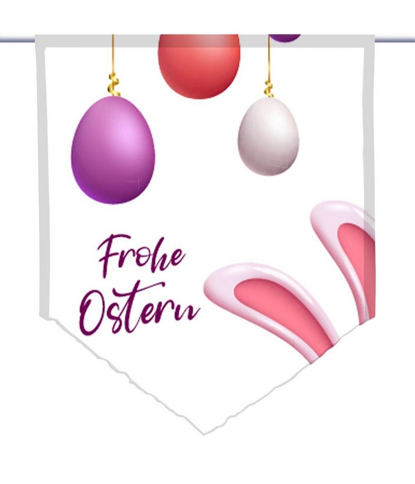 Scheibengardine Ostern in weiß - spitzer Scheibenhänger, gardinen-for-life von gardinen-for-life