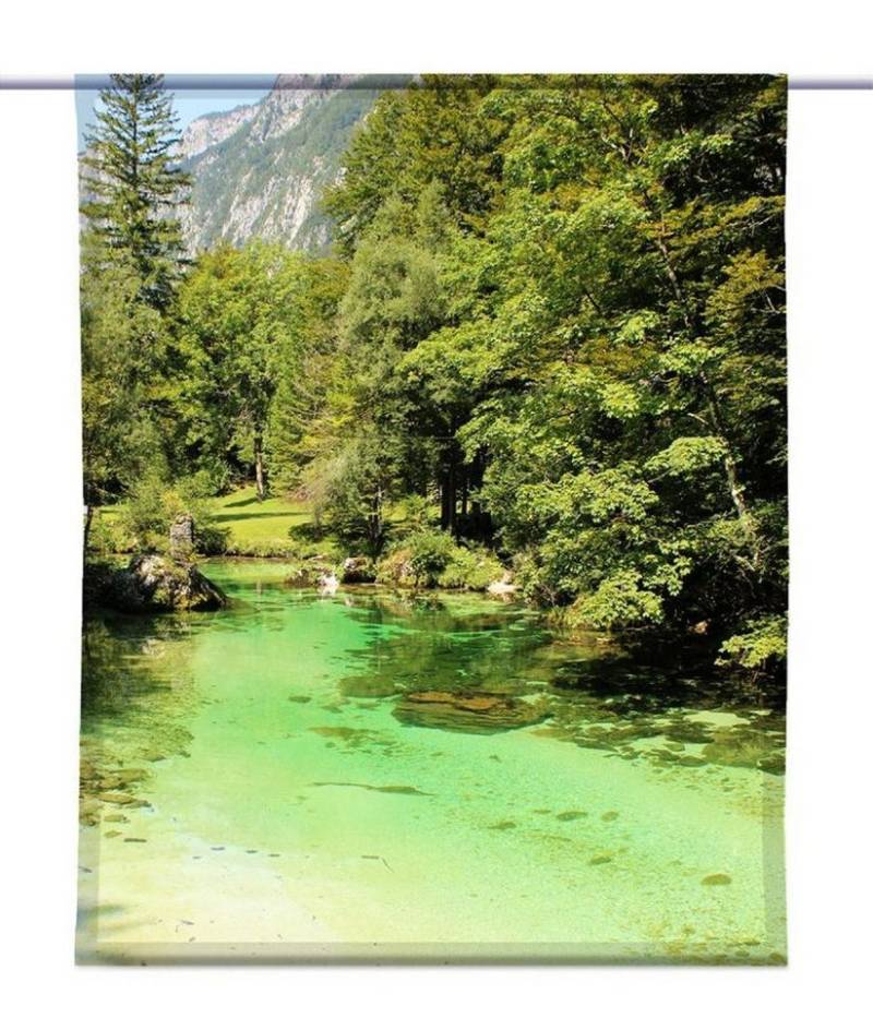 gardinen-for-life Scheibengardine Scheibenhänger Bohinjska – eckig – Natur erleben! - B-line von gardinen-for-life